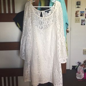 White crocheted American Eagle dress