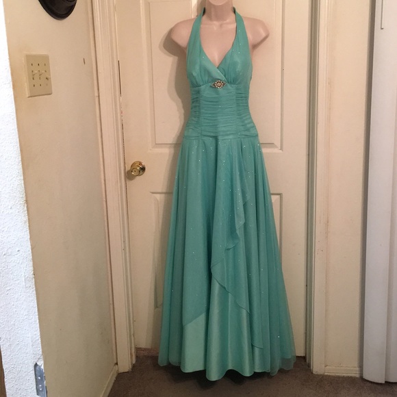 Masquerade Torquiose Prom Dress Sz 7/8