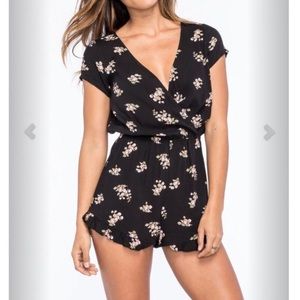 Mimi Chica Navy Floral Romper
