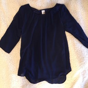 Navy long sleeve top