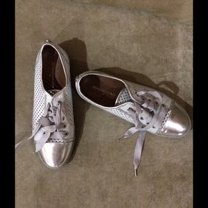 Silver sneakers