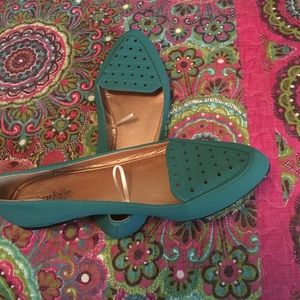 Teal Loafers