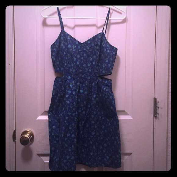 Modcloth Blue Floral Dress