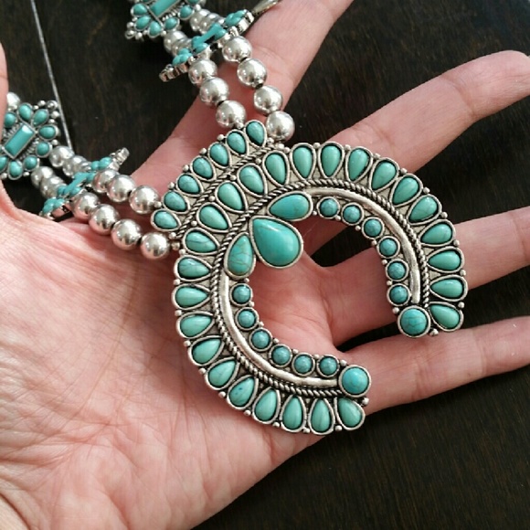 New Navajo Inspired Squash Blossom Necklace