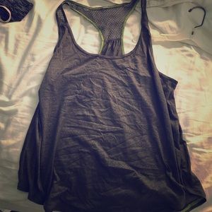 Grey mesh AEO workout tank top