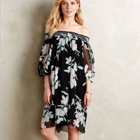 Anthropologie silk swing dress