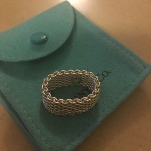 Sterling silver mesh Tiffany & Co 925 ring