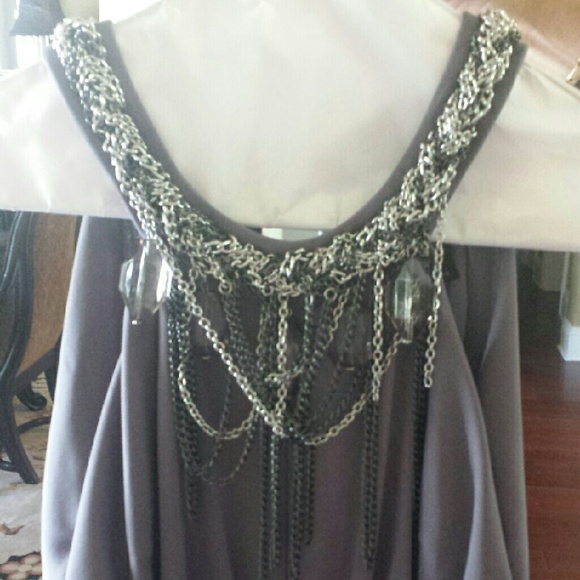 Bcbg grey prom dress