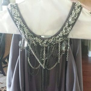 Bcbg grey prom dress