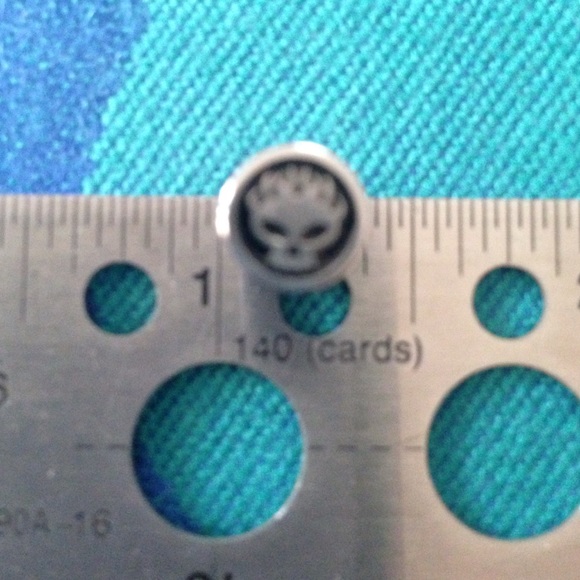 Goth Punk Stainless Steel Barbell earrings - Picture 3 of 3