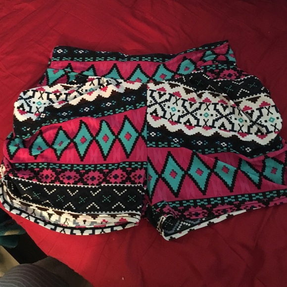 Chevron Print Shorts