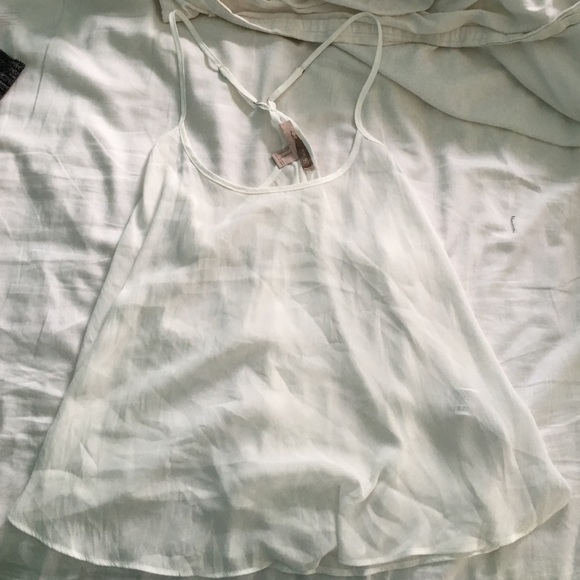 BRAND NEW sheer white racerback cami