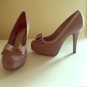 Beige Suede Nine & Co Pumps