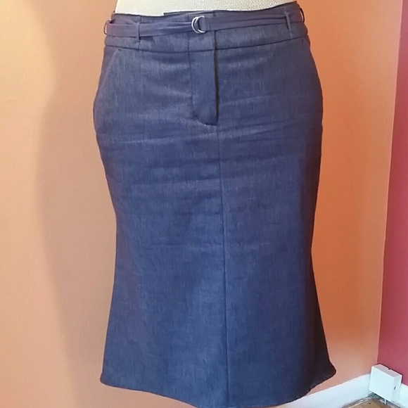 BCBGMaxAzria Denim Pencil Skirt - Picture 2 of 4