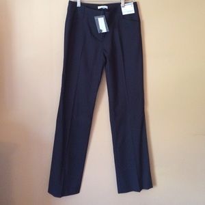 Black straight leg dress pants