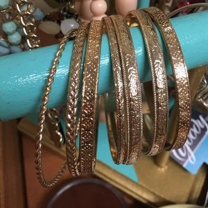 Gold bangles set