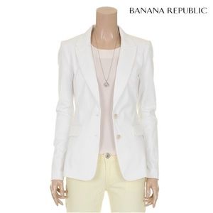 Banana Republic Jackets & Coats - Banana Republic White Sateen Blazer Sz 8 Banana Republic Jackets & Coats - Banana Republic White Sateen Blazer Sz 8