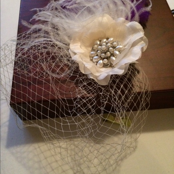 Accessories - Vintage hair clip with veil netting
