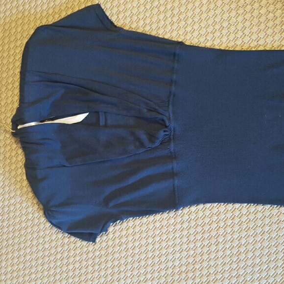 Dark bluish green knit top