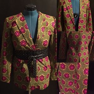 African print blazer