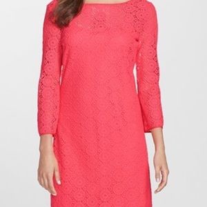 Lilly Pulitzer topanga coral lace dress small