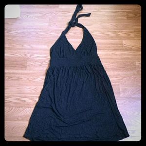 Black halter top dress