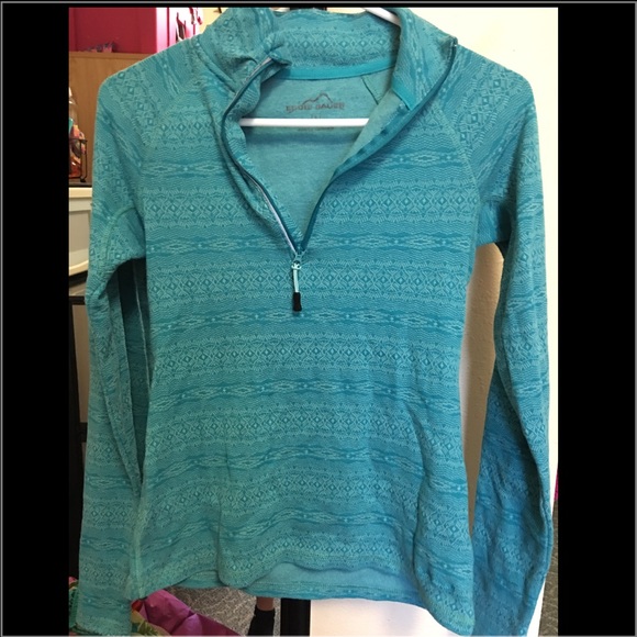 Eddie Bauer, blue half zip, size small