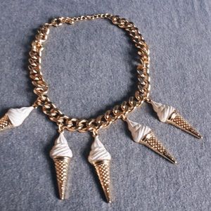 Ice Cream cone gold necklace