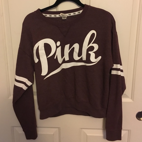 PINK Victoria's Secret Sweaters - PINK maroon sweatshirt