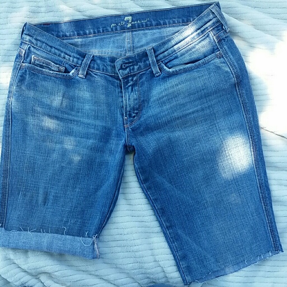 7 for all man kind cut off jean shorts