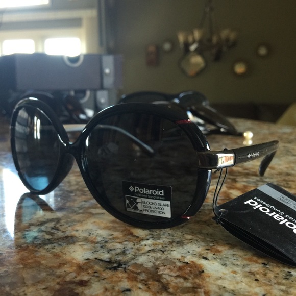 Black Plastic Fashion Polaroid Sunglasses
