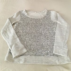 Jcrew gray sequin sweatshirt