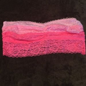 Pink lace bandeau !