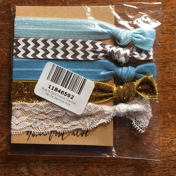 Three Bird Nest Pack of 5 Hair Ties. - Picture 2 of 2