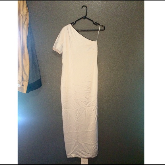 Silver monogram silk dress