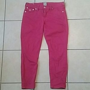 True religion pink ankle jeans