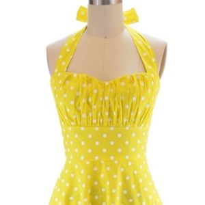 Rockabilly pinup halter dress