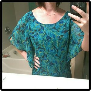 Flowy Peacock Inspired Dress