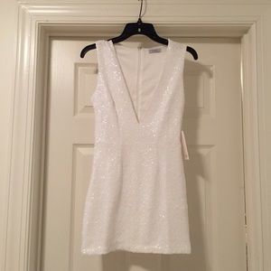 Tobi White Sequin Dress