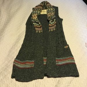 Hollister Long Sleeveless Aztec Vest🌀🎇 XS