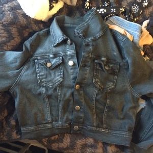 Cropped jean jacket