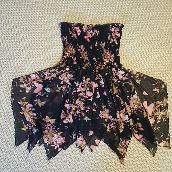 Sheer floral rube top