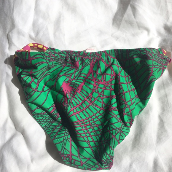 Green & Purple Bikini Bottoms NWOT