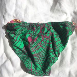 Green & Purple Bikini Bottoms NWOT