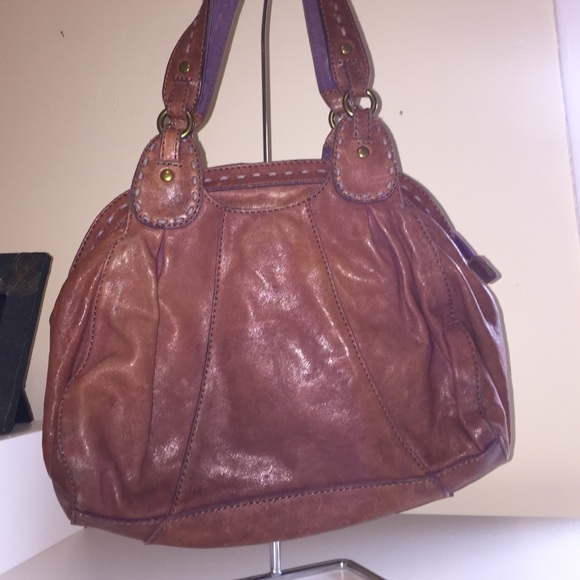 Purple leather Lucky Brand handbag
