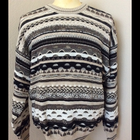 Vintage Other - Men's sweater cotton blend striped sweater size L