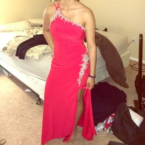 One shoulder prom dress