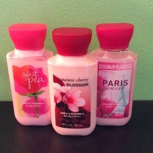 Bath and body works mini lotions