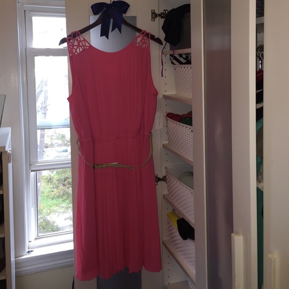 Pink Jessica Simpson pleated dress