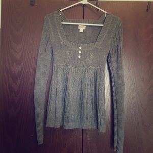 Square Cut Neck Grey Sweater from Mossimo Co.